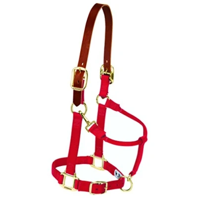 Abbildung von Weaver Leather Halfter für Pferde, Nylon, verstellbar, Größe S, Rot