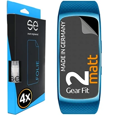 Abbildung von smart engineered [4 Stück] Entspiegelte 3D Schutzfolien kompatibel mit Samsung Gear Fit 2,matte Displayschutz Folie, Schutz vor Schmutz und Kratzern, kein Schutzglas
