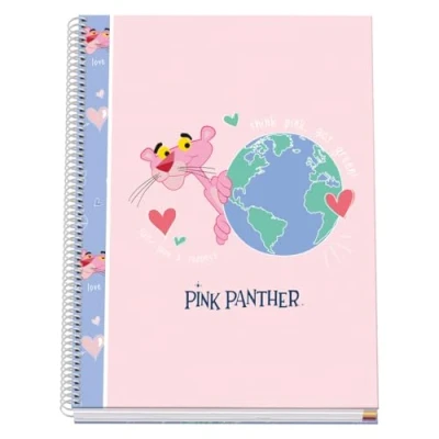 Abbildung von DOHE A4 Notizbuch, kariert, Spiralbindung, 100 Blatt mit 90 g/m², 5 mm, Hardcover, Pink Panther ecoPink, Schulmaterial Rosa