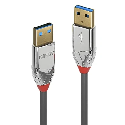 Abbildung von LINDY 36629 5m USB 3.0 Typ A Kabel, Cromo Line Anthrazit