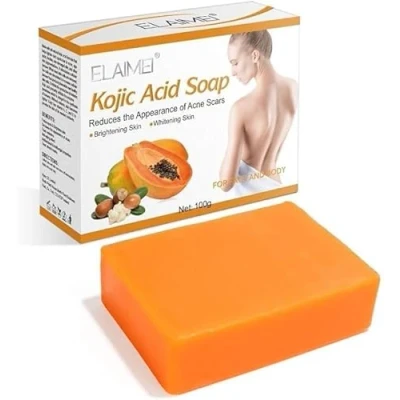 Abbildung von Peak Health Whitening Kojisäure Seife Gesichtsbleiche Dunkle Flecken Akne Narben Haut Aufheller Aufhellung Detox Pigmentierung Entfernen Reduzieren (1 Stück)