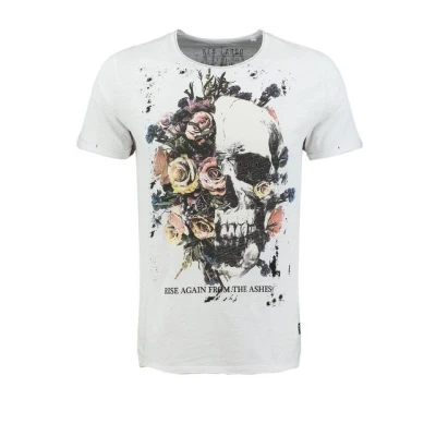 Abbildung von Key Largo Rising Round Tshirt print, Herren, Größe: Small, White
