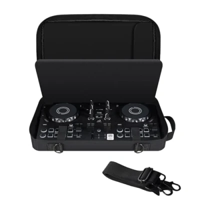 Abbildung von YipuVR DJ Controller Tasche für DDJ FLX2, weiche Reisetasche kompatibel mit Hercules Inpulse 200/Inpulse 200 MK2/DDJ WeGO4/, Kabel &amp; Zubehör verstellbarem Schultergurt,