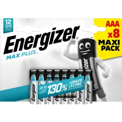 Abbildung von Batterien Energizer® Alkaline Max Plus™, AAA, 1,5 V, Packung mit 8 Stück