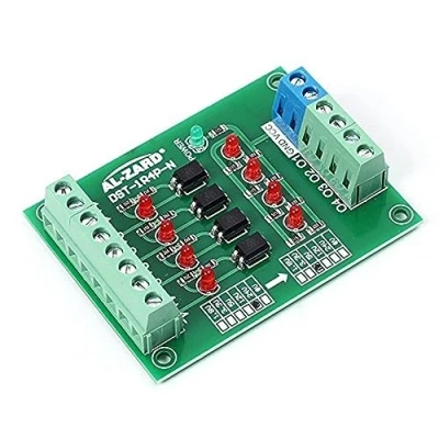 Abbildung von Optokoppler Isolationsmodul,4 Kanal Optocoupler Isolation Platine,12V to 3.3V PLC Signal Converter Board, Ausgangssignalwandler