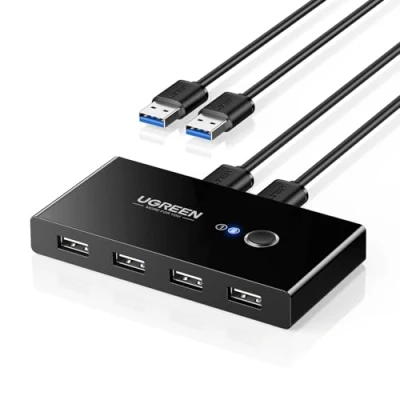 Abbildung von UGREEN 2x4 USB Switch, schwarz