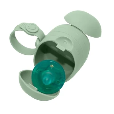 Abbildung von Ubbi On the Go Dual Pacifier Holder, Keep&#039;s Baby&#039;s Binkies Clean and Accessible, Portable for Travel, Diaper Bag Accessory Must Have Newborns, Sage Green