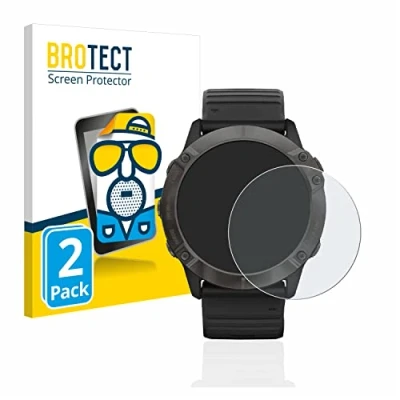Abbildung von BROTECT Entspiegelungs Schutzfolie für Garmin Fenix 6X Pro (2 Stück) Matte Displayschutz Folie, Anti Reflex, Fingerprint