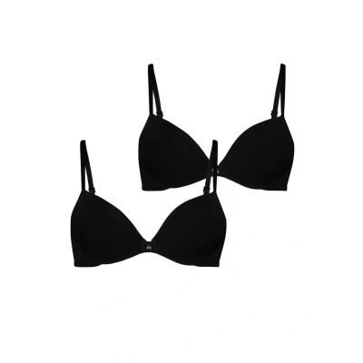 Abbildung von Hunkemöller 2 PACK Bügel BH, Damen, Größe: 80E, Black