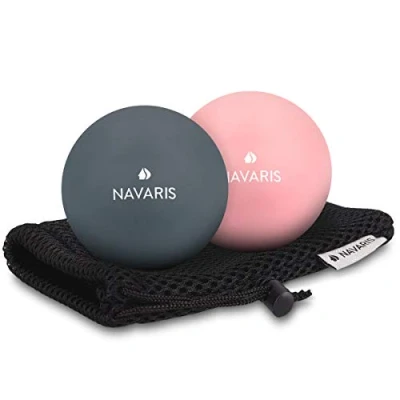 Abbildung von Navaris Massageball 2er Set Faszien Massagebälle Lacrosse Ball Trigger Point