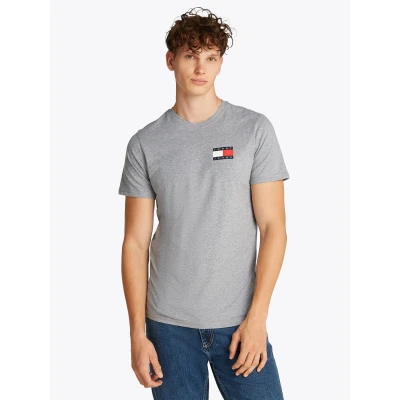 Abbildung von Tommy Jeans SLIM Essential FLAG TEE Tshirt basic grey, Herren, Größe: 46, Grey
