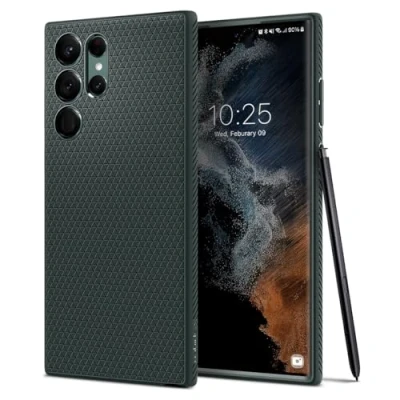 Abbildung von Spigen Liquid Air Hülle Kompatibel mit Samsung Galaxy S22 Ultra Grün