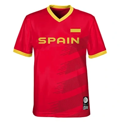 Abbildung von FIFA Offizielles Trikot der Jugendmannschaft Frauenfussball Weltmeisterschaft 2023, Spanien, Rot, 10 12 Jahre