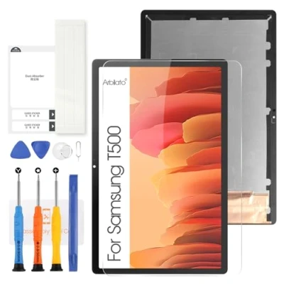 Abbildung von Ersatz Bildschirm für Samsung Galaxy Tab A7 10.4 2020 T500 T505 LCD Display, Touchscreen Digitalisierer, komplette Montage, mit Werkzeug, Schwarz