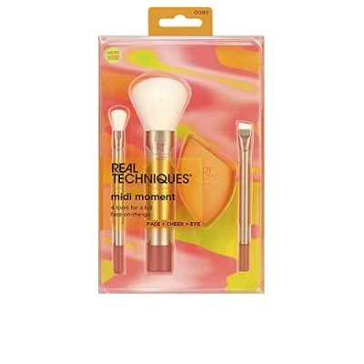 Abbildung von Real Techniques MIDI Moment Brush + Sponge SET Pinselset, Damen, Größe: One Size, Not defined