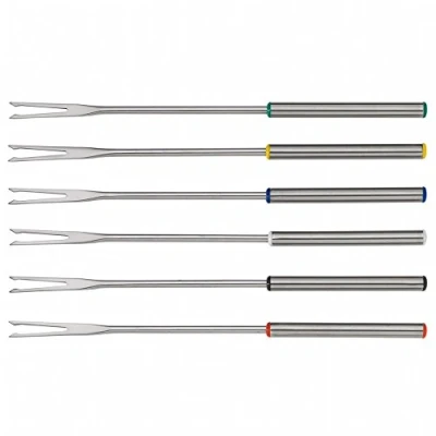 Abbildung von Spring 2690280606 Fondue Gabeln Fun 6 Stück, Edelstahl, silber, 2 x 12 27,6 cm