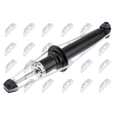 Abbildung von NTY A BM 053 Stoßdämpfer Hinterachse Gasdruck federtragender Dämpfer oben Stift, unten Auge BMW: 5 Limousine (E60) 530d 3.0, 523i 2.5, 550i,