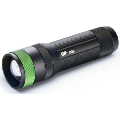 Abbildung von GP Batteries Taschenlampe Discovery C32, inkl. 3x AAA Batterie, Metallgehäuse, Leuchtmodi Max/Niedrig/SOS