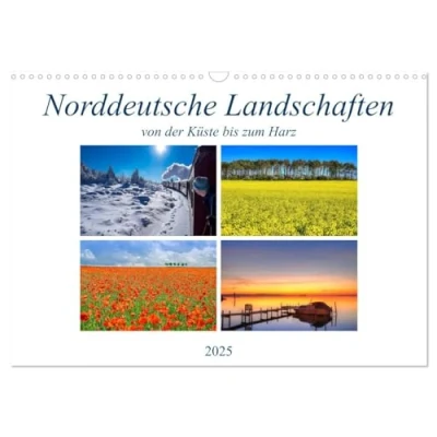 Abbildung von Norddeutsche Landschaften (Wandkalender 2025 DIN A3 quer), CALVENDO Monatskalender