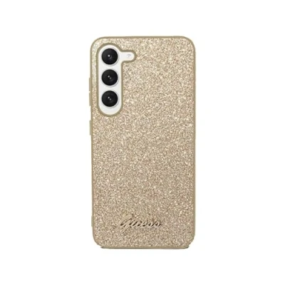 Abbildung von Samsung Galaxy S24 Hülle Kunststoff Guess Backcover/Hard Case Handyhülle Gold