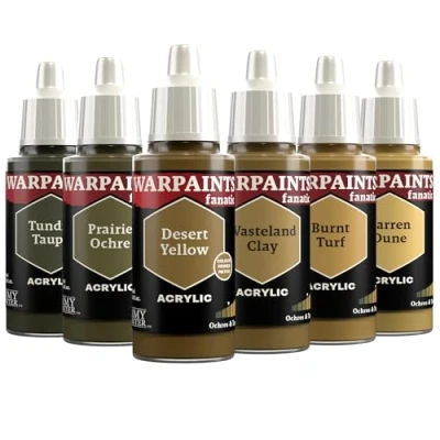 Abbildung von The Army Painter, Warpaints Fanatic Flexible Triad: Ochres &amp; Tans, 6 x 18 ml Acrylfarbe, Miniatur Hobbybemalung, Für Wargaming