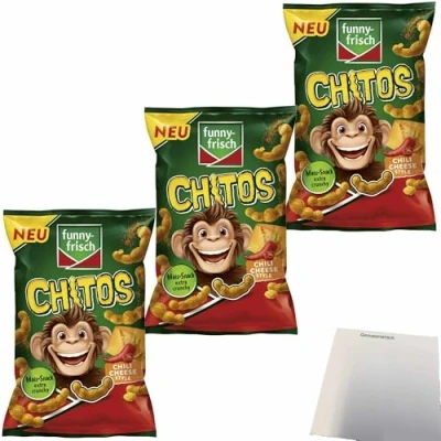 Abbildung von usy Bundle für funny frisch Chitos Chili Cheese Style 3er Pack (3x80g Packung) + Block