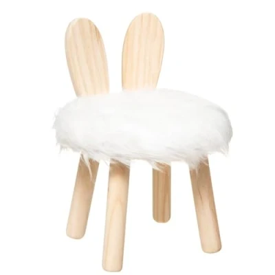 Abbildung von FIVE Atmosphera Kinderhocker Kaninchen Weiß Kunstpelz