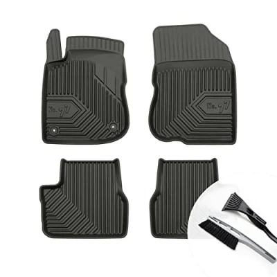 Abbildung von moto MOLTICO Gummimatten Auto Fußmatten mit Rand Gummi Automatten 4 teilig Set passend für Peugeot 208 I 2008