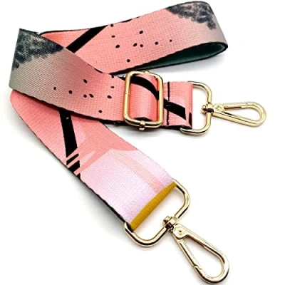 Abbildung von Verstellbarer Schultergurt für Taschen Regenbogen, Taschengurte zum Wechseln, Taschengurt Breit mit Karabiner Gold, 80 130 cm Tragegurt Tasche Damen Schulterriemen, Moderne Handtasche, 3.8cm, 53
