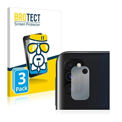 Abbildung von BROTECT Schutzglas für Samsung Galaxy M30s (NUR Kameraschutz) (3 Stück) Schutzfolie Panzer Folie Glas [Extrem Kratzfest 9H, Anti Fingerprint,