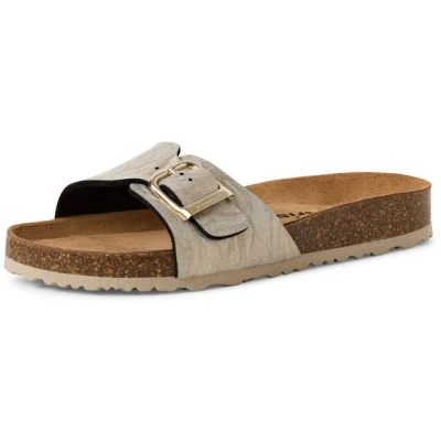 Abbildung von Tamaris Pantolette flach, Damen, Größe: 42, Lt gold struct Schuhe
