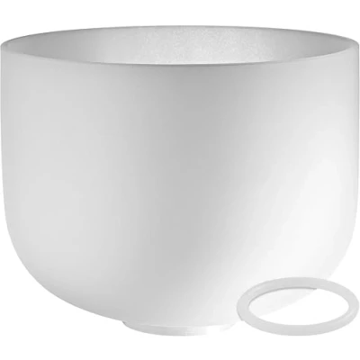 Abbildung von Sonic Energy 12 Zoll Kristallklangschale 432 Hz, Ton F3, Herzchakra Für Meditation, Yoga, Klangheilung Inkl. Silikonring (CSB12F3)