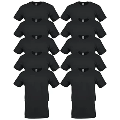 Abbildung von Gildan Unisex T shirt aus Schwerer Baumwolle Mehrfarbig ,Stil G5000 Shirt, Schwarz, M