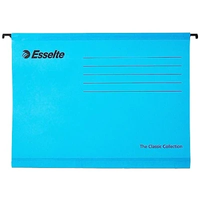 Abbildung von Esselte Pendaflex Hängemappen A4 V förmig 4 fach Registertrennbuch mit Reitern 10 Stück blau with Flat Bar