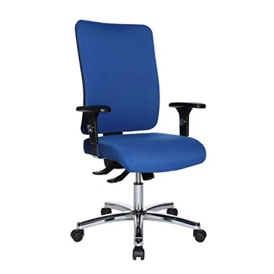 Abbildung von Topstar Bürostuhl Open X (P) Chrom inkl. höhenverstellbare Armlehnen blau