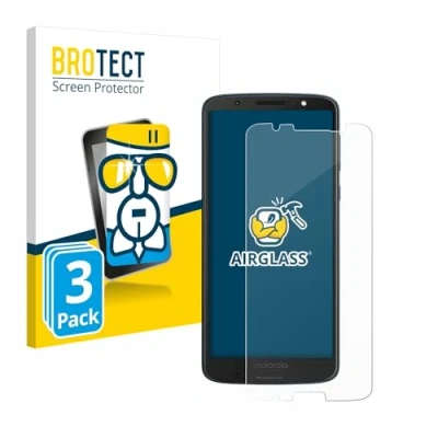 Abbildung von BROTECT Schutzglas für Motorola Moto G6 Plus (3 Stück) Schutzfolie Panzer Folie Glas [Extrem Kratzfest 9H, Anti Fingerprint, Ultra Transparent]