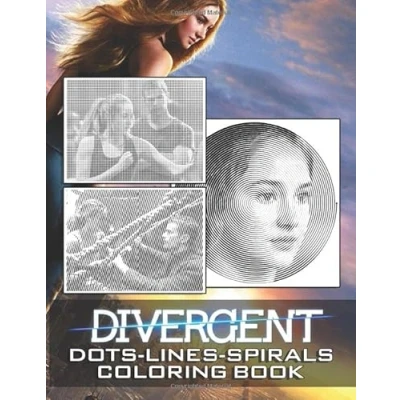 Abbildung von Divergent Dots Lines Spirals Coloring Book: Great Gift Activity Books For Kid And Adult