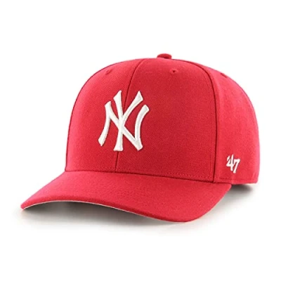 Abbildung von &#039;47 MLB New York Yankees Cold Zone MVP DP Unisex Baseballkappe, Verstellbar, Hochwertiges Design, White Logo, Red