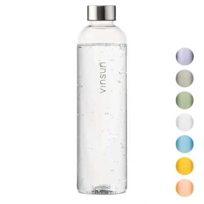 Abbildung von Vinsun Trinkflasche 1L Kohlensäure geeignet, auslaufsicher Wasserflasche, BPA frei, bruchsicher, Geruchs und Geschmacksneutral,