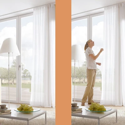 Abbildung von SN DECO GROUP Gardinenschiene &quot;Wendeschiene&quot;, 2 läufig läufig, Fixmaß