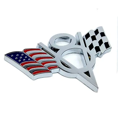 Abbildung von HIGGER 1 Stücke 3D Metall V8 US Flagge Moto Auto Aufkleber Logo Emblem Abzeichen Styling für