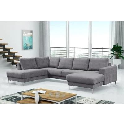 Abbildung von Küchen Preisbombe Sofa Modernes Couch Ecksofa Eckcouch Wohnlandschaft hellgrau Silvio XXL II, in U Form