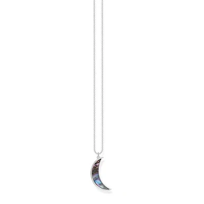 Abbildung von THOMAS SABO Damen Halbmondkette Perlmutt Abalone 925 Sterling Silber KE2004 509 7