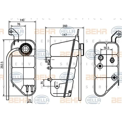 Abbildung von MAHLE ORIGINAL CRT 118 000S Ausgleichsbehälter MERCEDES BENZ: S Klasse Limousine, G SUV, Coupe