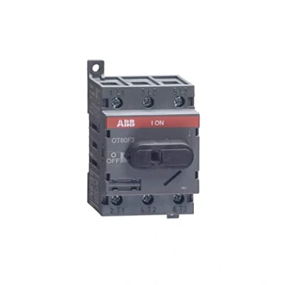 Abbildung von ABB OT80F3, 3P, Verkabelt, Schwarz, IEC 60947 3 / UL 508 CSA C22.2 No. 14, 600 V, 52,5 mm