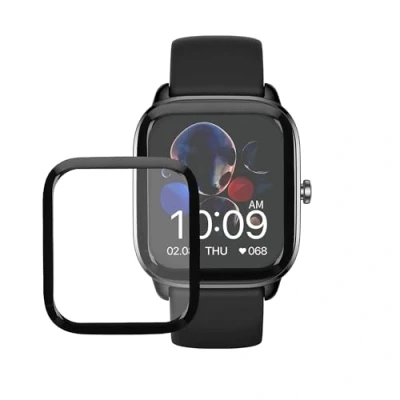 Abbildung von kwmobile 2X Transparente Displayschutzfolie kompatibel mit Huami Amazfit GTS 4 Mini Folie Schutzfolie für Fitness Tracker robuster Displayschutz