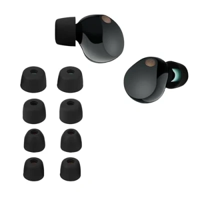 Abbildung von kwmobile 8x Ersatzpolster für Sony WF 1000XM5 / 1000XM4 Ohrpolster (4 Größen Silikon Ersatz Ohrstöpsel In Ear Headphones)