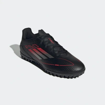 Abbildung von adidas Performance F50 CLUB TURF Fußballschuh Multinocken, Herren, Größe: 48, Core black/iron metallic/lucid red Schuhe