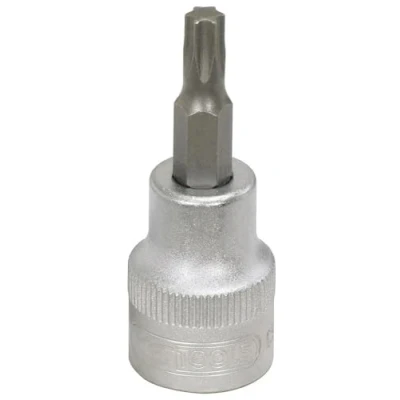 Abbildung von KS TOOLS 911.3871 Steckschlüsseleinsatz DIN3120, ISO1174 T25 Chrom Vanadium Stahl Torx gerändelt