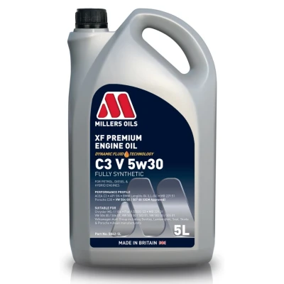 Abbildung von Millers Oils Xf Premium C3 V 5W 30 5l Motoröl 5862 5 VOLKSWAGEN: New Beetle Schrägheck, Golf 4 Schrägheck